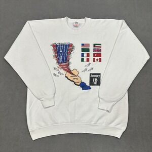 Operation Desert Storm Military Jets Crewneck Sweatshirt XL USA Made Vintage 90s